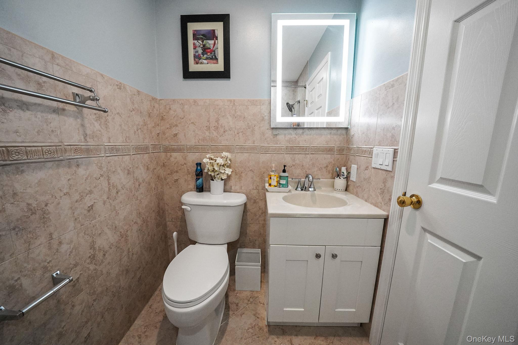 531 Ray Street, Unit 10 Freeport, NY 11520 - Photo 18 of 32 a bathroom with a sink toilet and a mirror