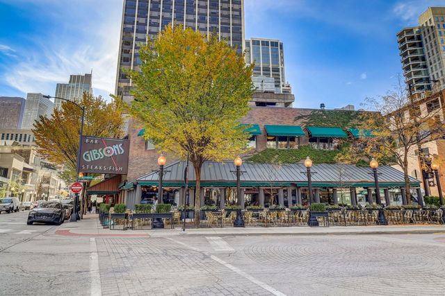 a front view of a building with street view