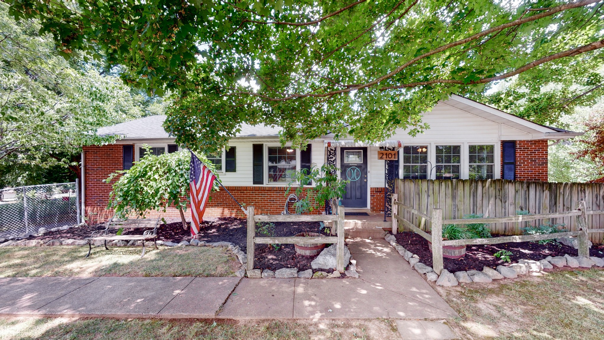 2101 Pea Ridge Road Clarksville, TN 37040 - Photo 46 of 59 a view of a house with backyard sitting area and garden