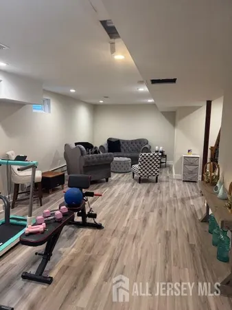 a room with furniture