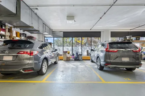 a car parked in garage