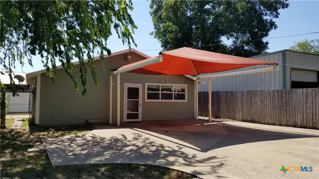 a backyard of a house