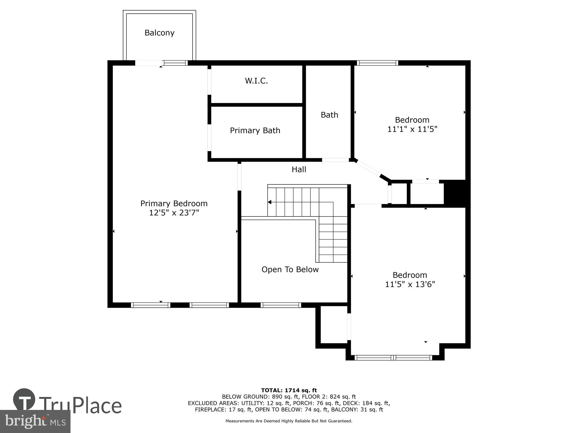 1485 Cedarhurst Road Shady Side, MD 20764 - Photo 54 of 54 Upper Level (Labels & Measurements)