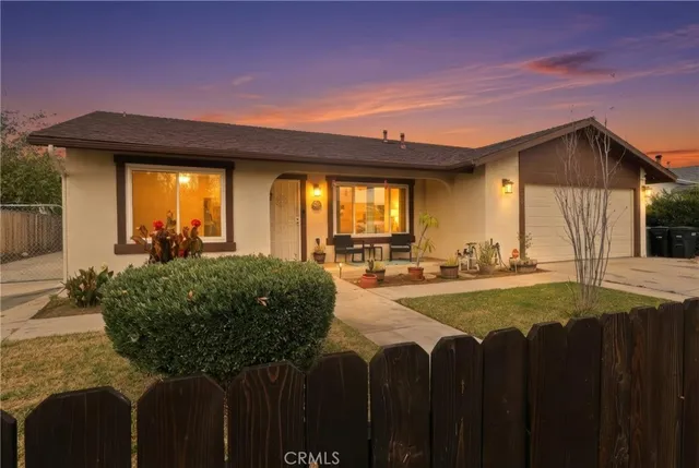a front view of a house having patio