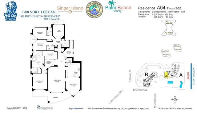 $3,995,000 | 2700 North Ocean Drive, Unit 1604A, Singer Island, FL 33404