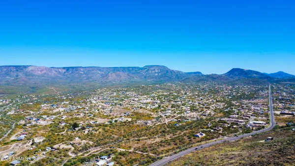 a view of city and mountain