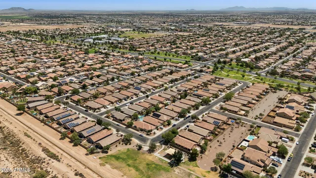 an aerial view of a city