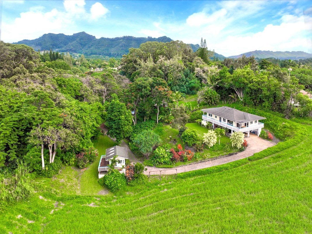 6431 Poo Road, Unit 2 Kapaa, HI 96746 - Photo 2 of 30 a view of a lush green hillside and a houses