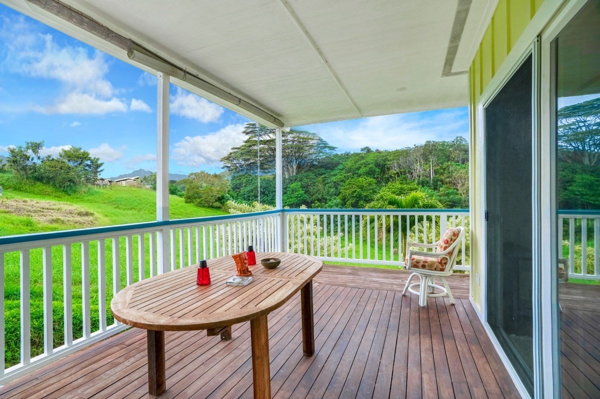 6431 Poo Road, Unit 2 Kapaa, HI 96746 - Photo 21 of 30 a view of a balcony with wooden floor