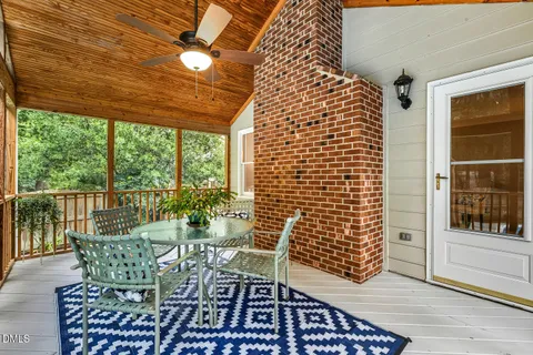 a view of balcony with patio