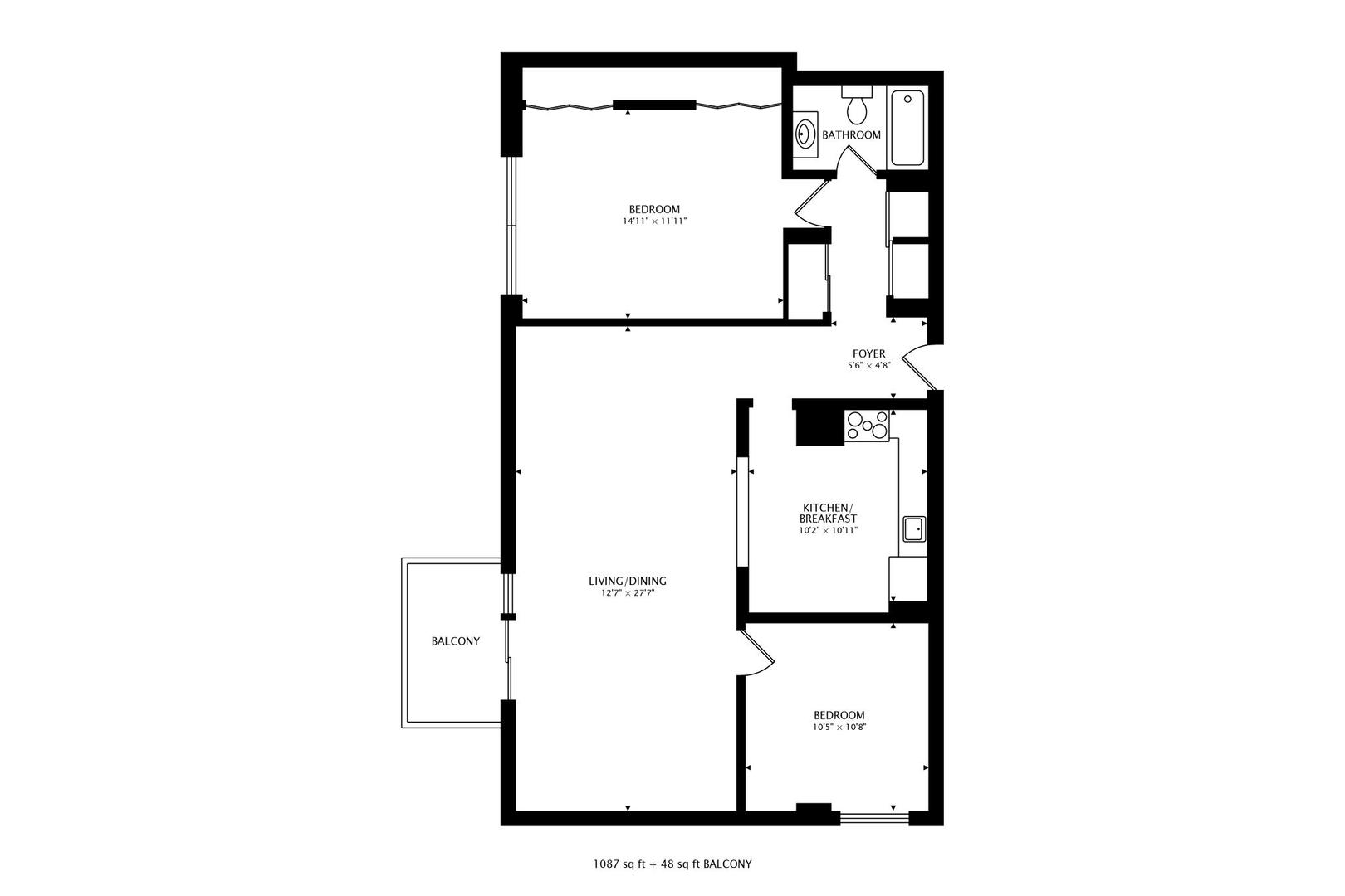 9009 Golf Road, Unit 8B Des Plaines, IL 60016 - Photo 42 of 42 a picture of a floor plan