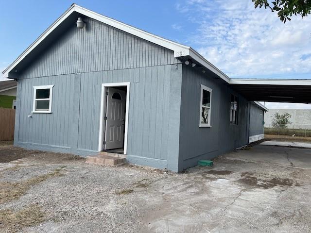 a backyard of a house