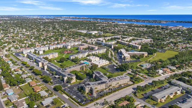 an aerial view of multiple house