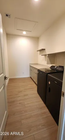 a view of room and garage