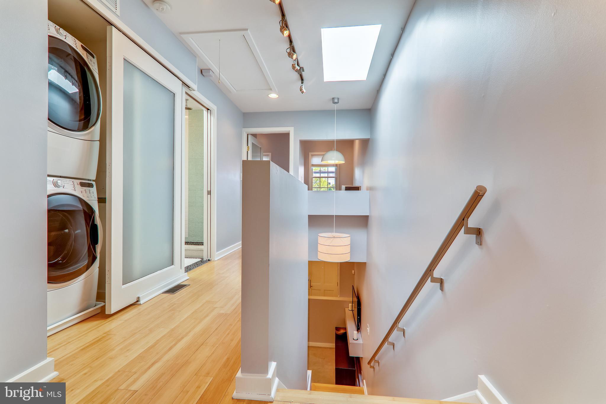 438 Ridge Street Northwest Washington, DC 20001 - Photo 14 of 18 Main Hall/Stairway - with front loading laundry!
