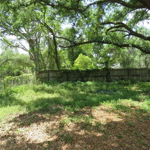 a backyard of a house with lots of green space