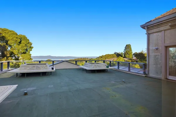 a view of a swimming pool and outdoor space