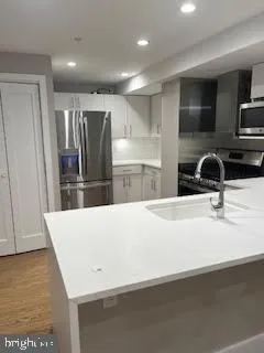 a close view of sink