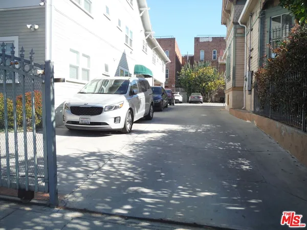 a car parked on the side of a street
