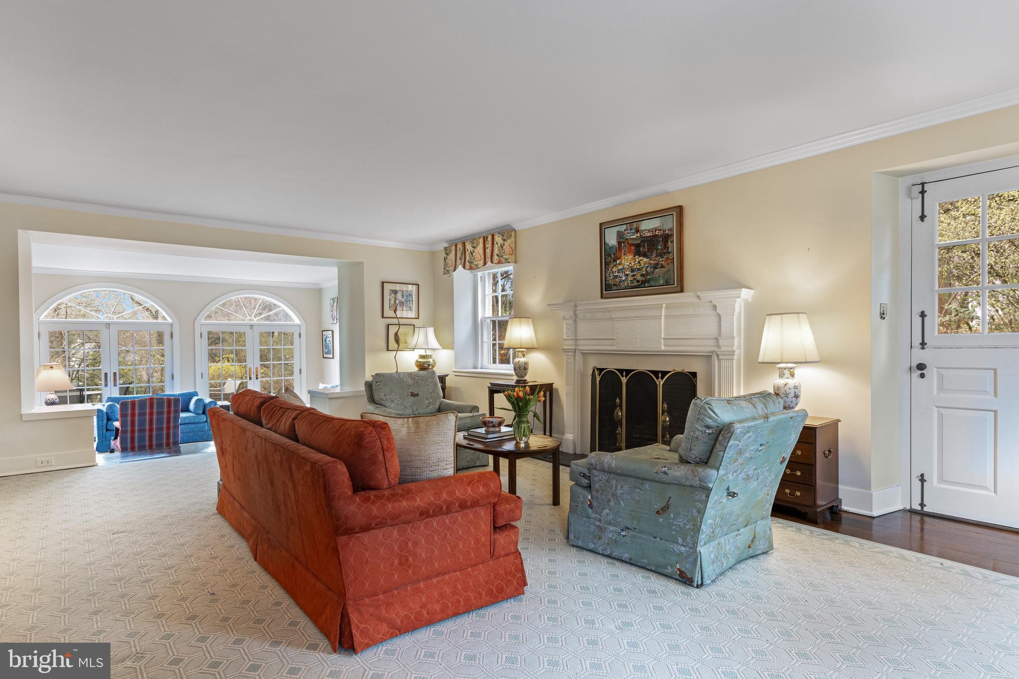 331 Fishers Road Bryn Mawr, PA 19010 - Photo 11 of 64 a living room with furniture and a fireplace