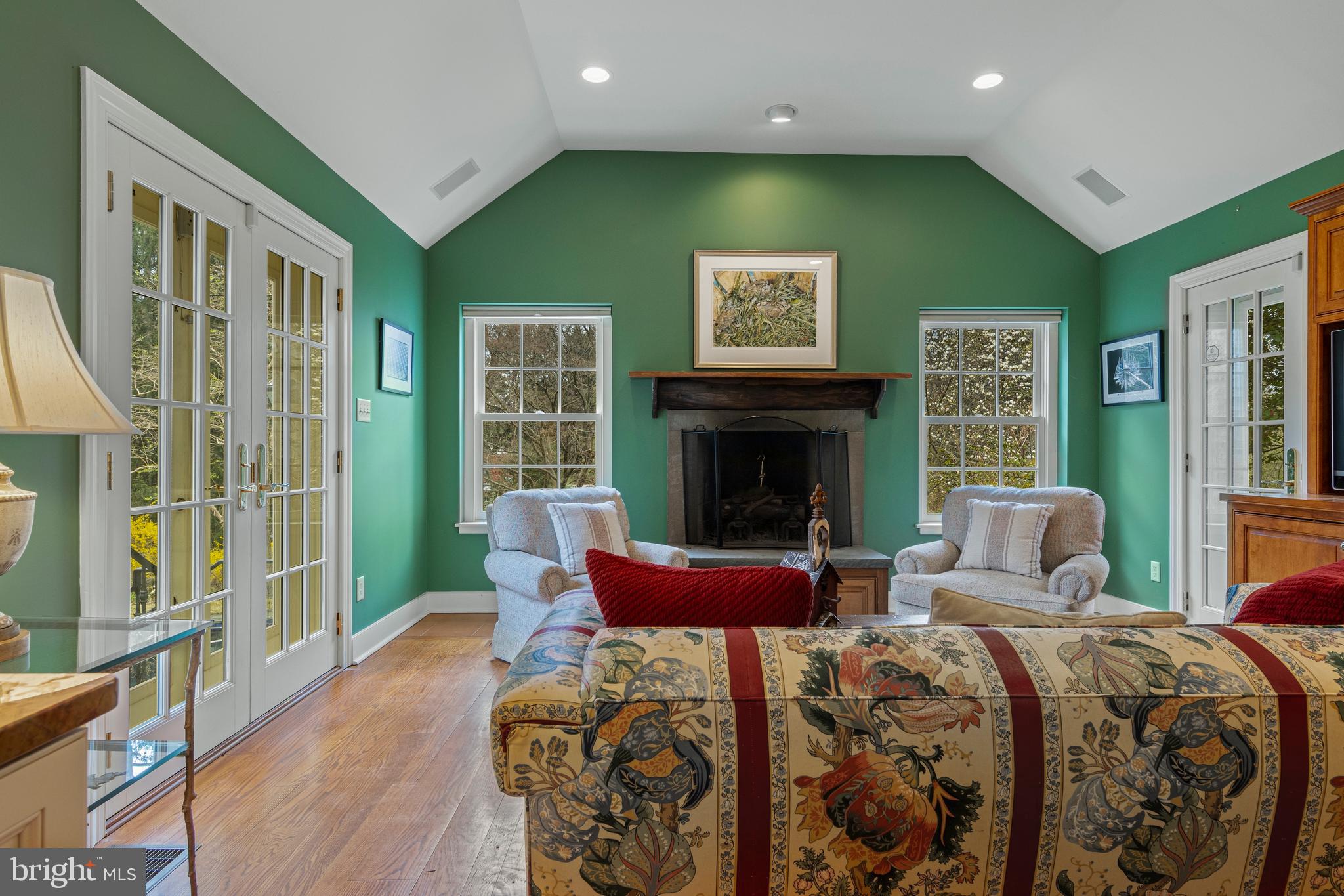 331 Fishers Road Bryn Mawr, PA 19010 - Photo 19 of 64 a bedroom with furniture and a fireplace