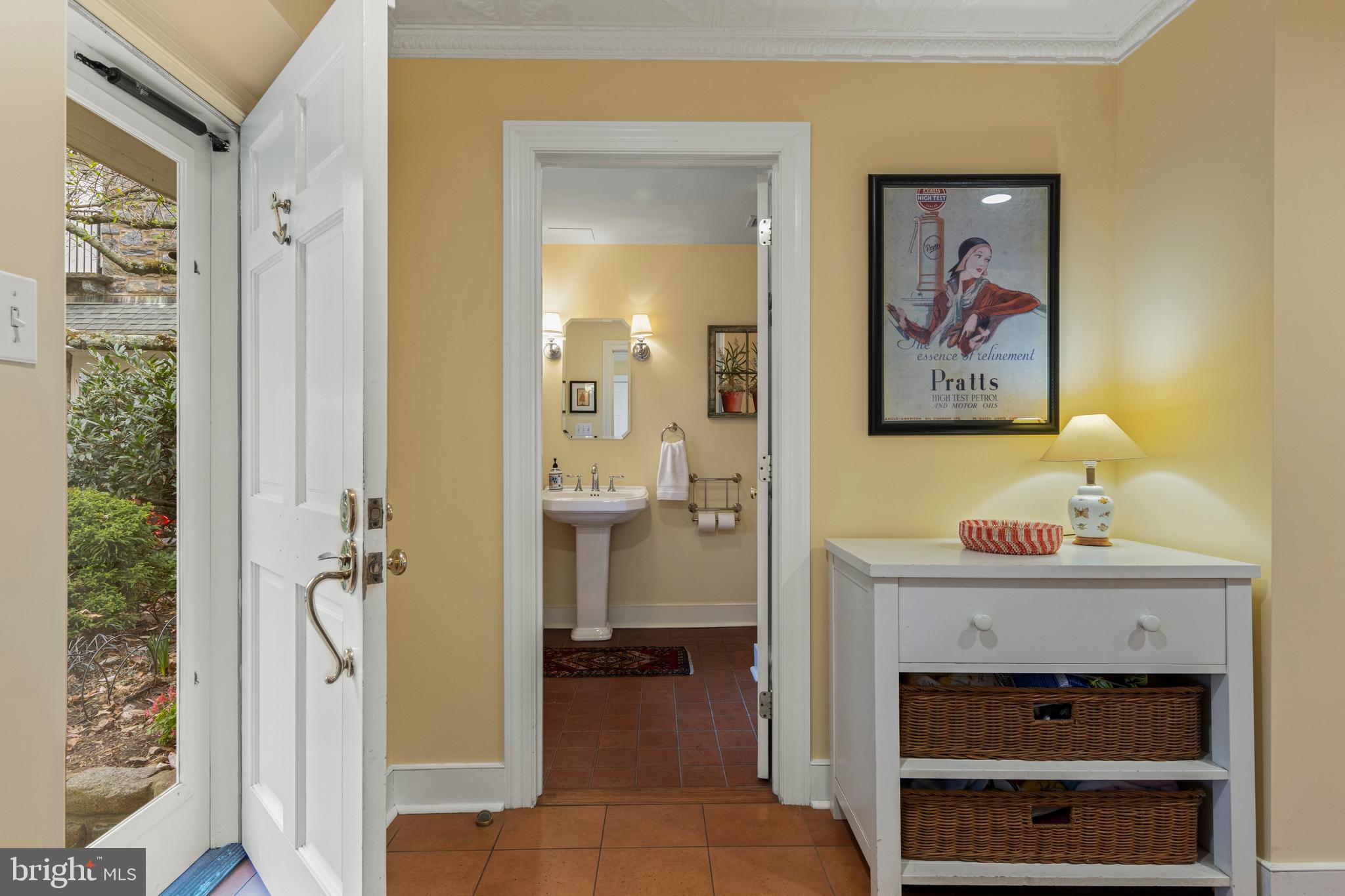 331 Fishers Road Bryn Mawr, PA 19010 - Photo 47 of 64 a bathroom with a sink and a mirror