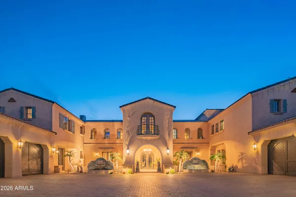 a view of a building with a street