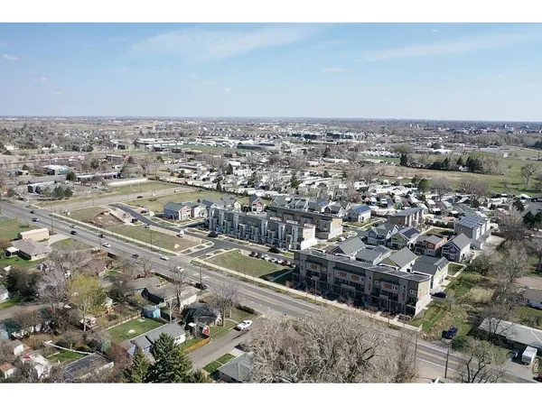 an aerial view of multiple house