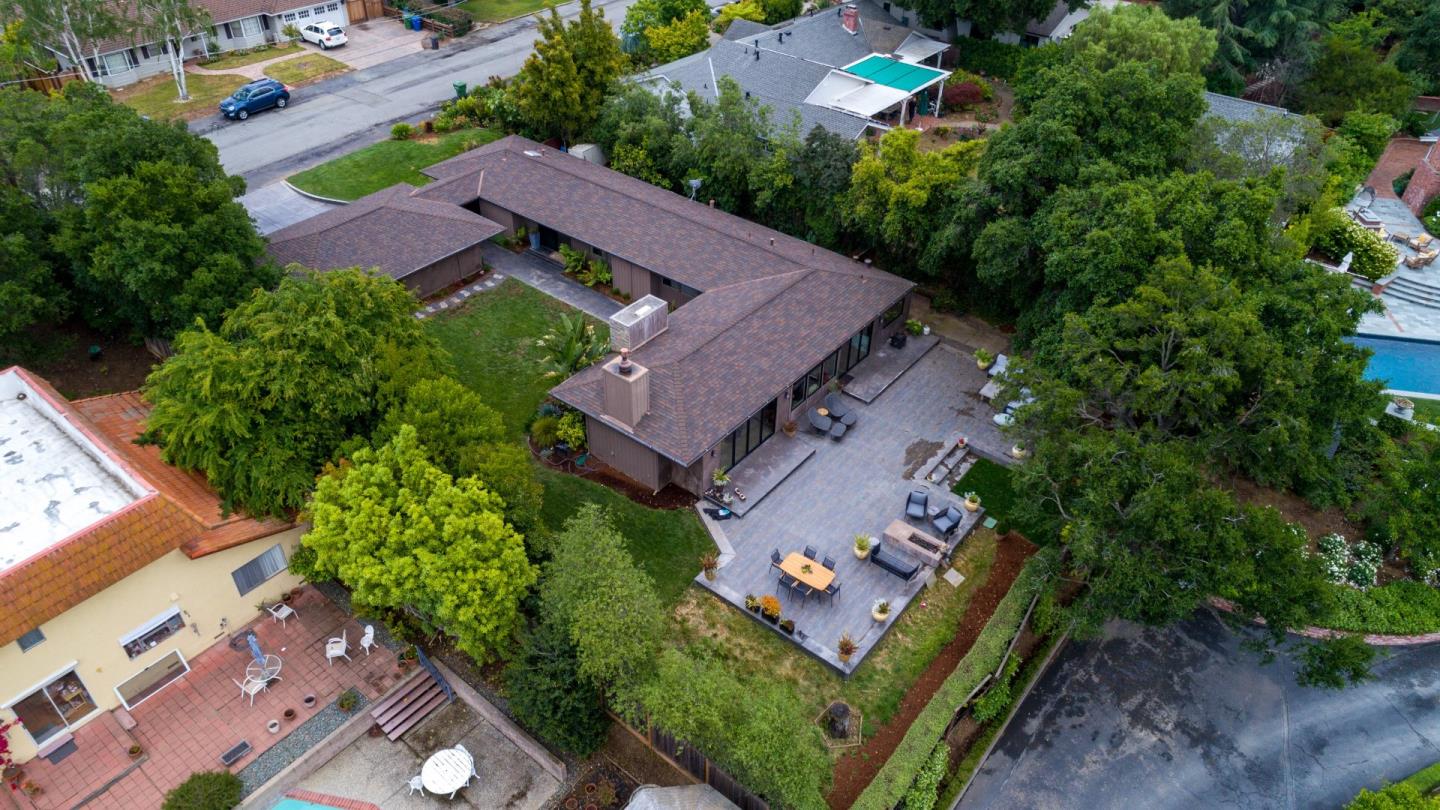 14973 Natalye Road Monte Sereno, CA 95030 - Photo 29 of 31 an aerial view of house with yard