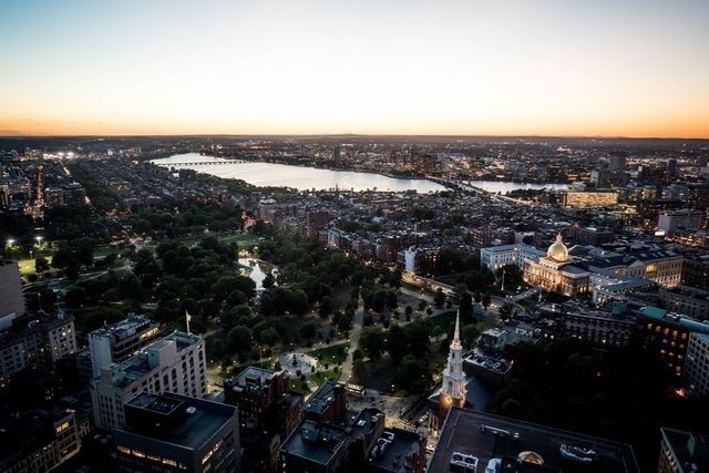 an aerial view of multiple house