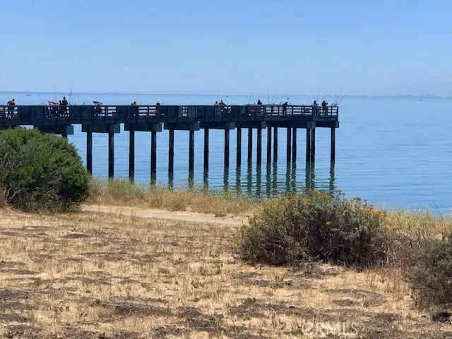 a view of a lake with mountain