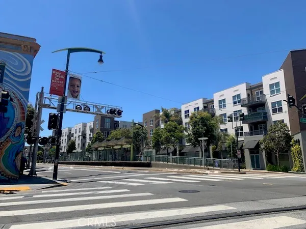 a view of a building and street view