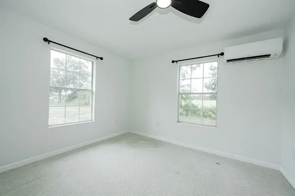 an empty room with a window