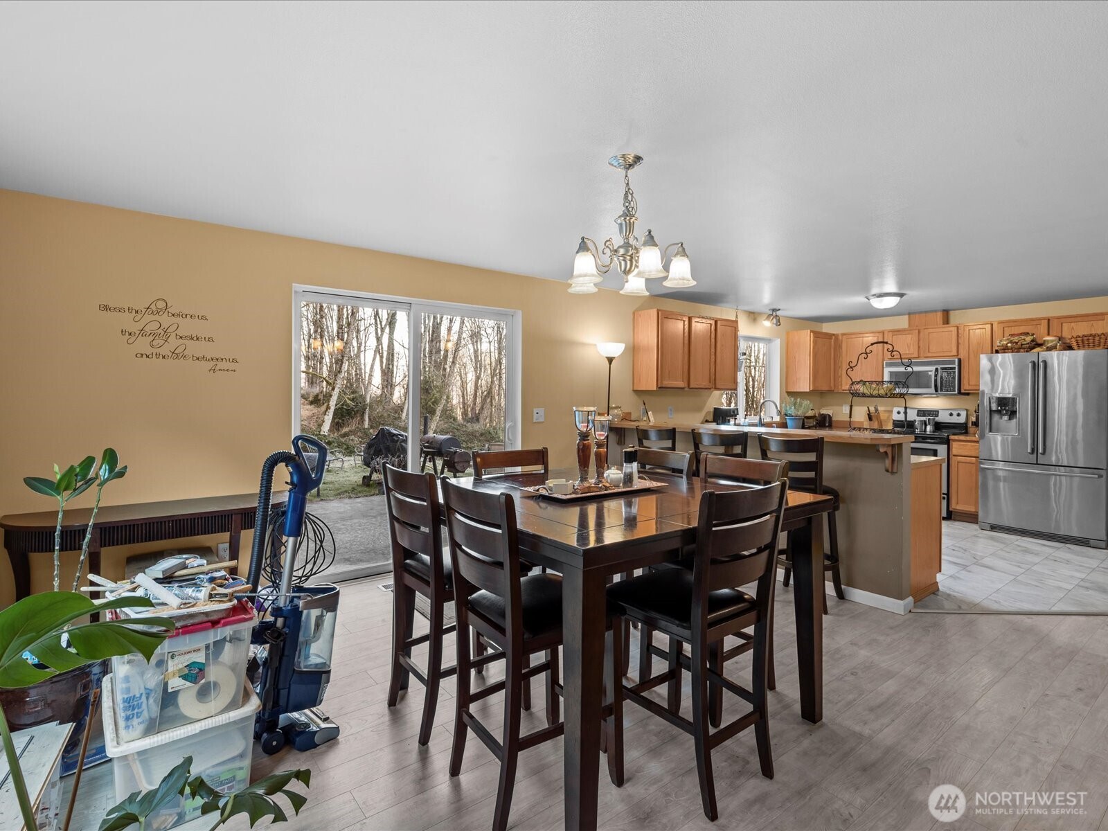 218-38 Bowen Road Mossyrock, WA 98564 - Photo 11 of 40 a view of a dining room with furniture and chandelier