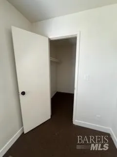 an empty room with a door