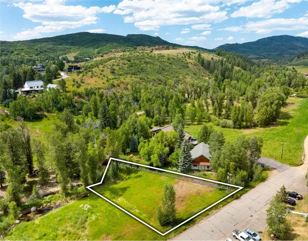 a view of a pool with a garden