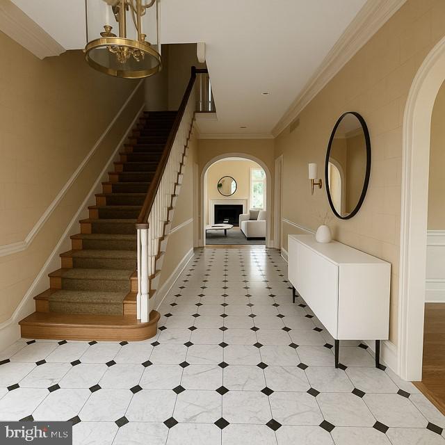 712 Riverside Pines Court Salisbury, MD 21801 - Photo 12 of 94 a view of a hallway with entryway wooden floor and front door