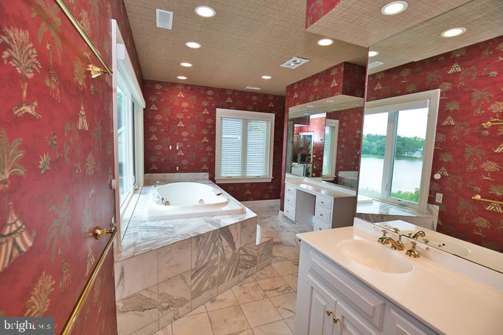 712 Riverside Pines Court Salisbury, MD 21801 - Photo 39 of 94 Marble floors in this huge master bath