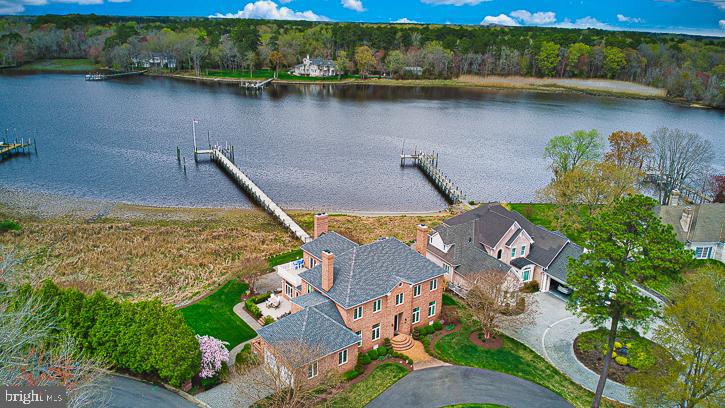 712 Riverside Pines Court Salisbury, MD 21801 - Photo 93 of 94 an aerial view of a house with a lake view