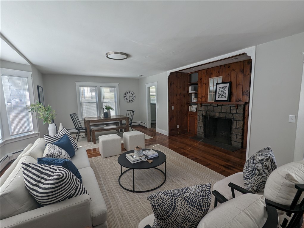35 Bernard Street Providence, RI 02905 - Photo 4 of 30 Formal Living Room w/ Built-Ins and Dining Area