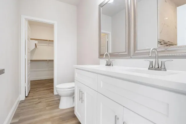 a bathroom with a sink and a toilet