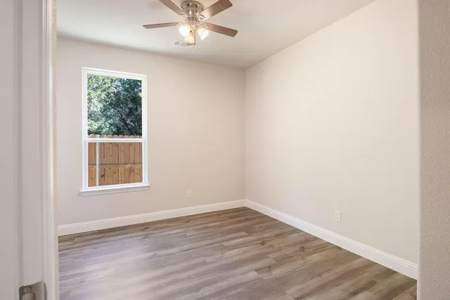 an empty room with a window