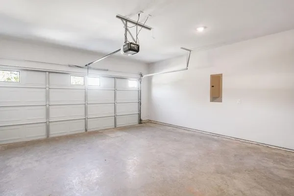 a view of a garage