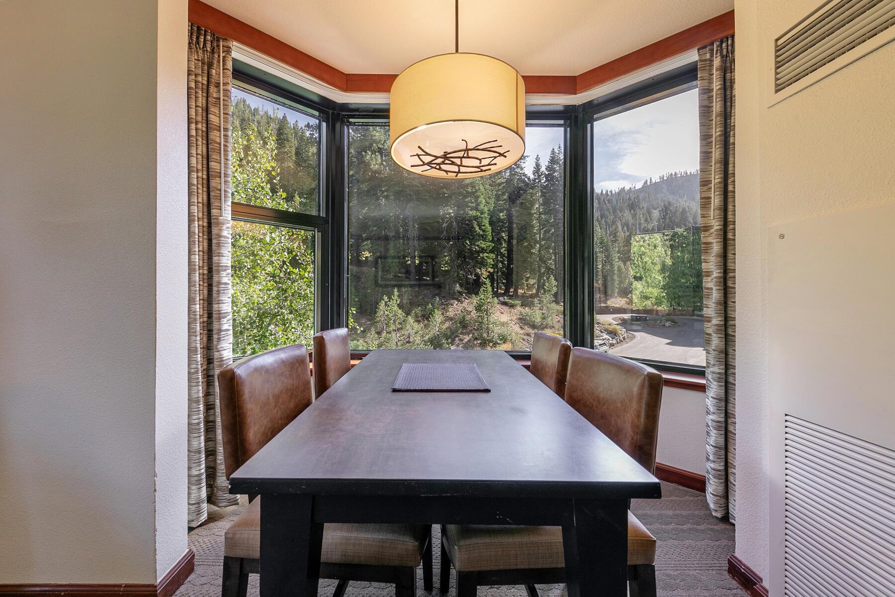 400 Resort Road, Unit 445/447 Olympic Valley, CA 96146 - Photo 11 of 27 a view of a dining room with furniture window and outside view