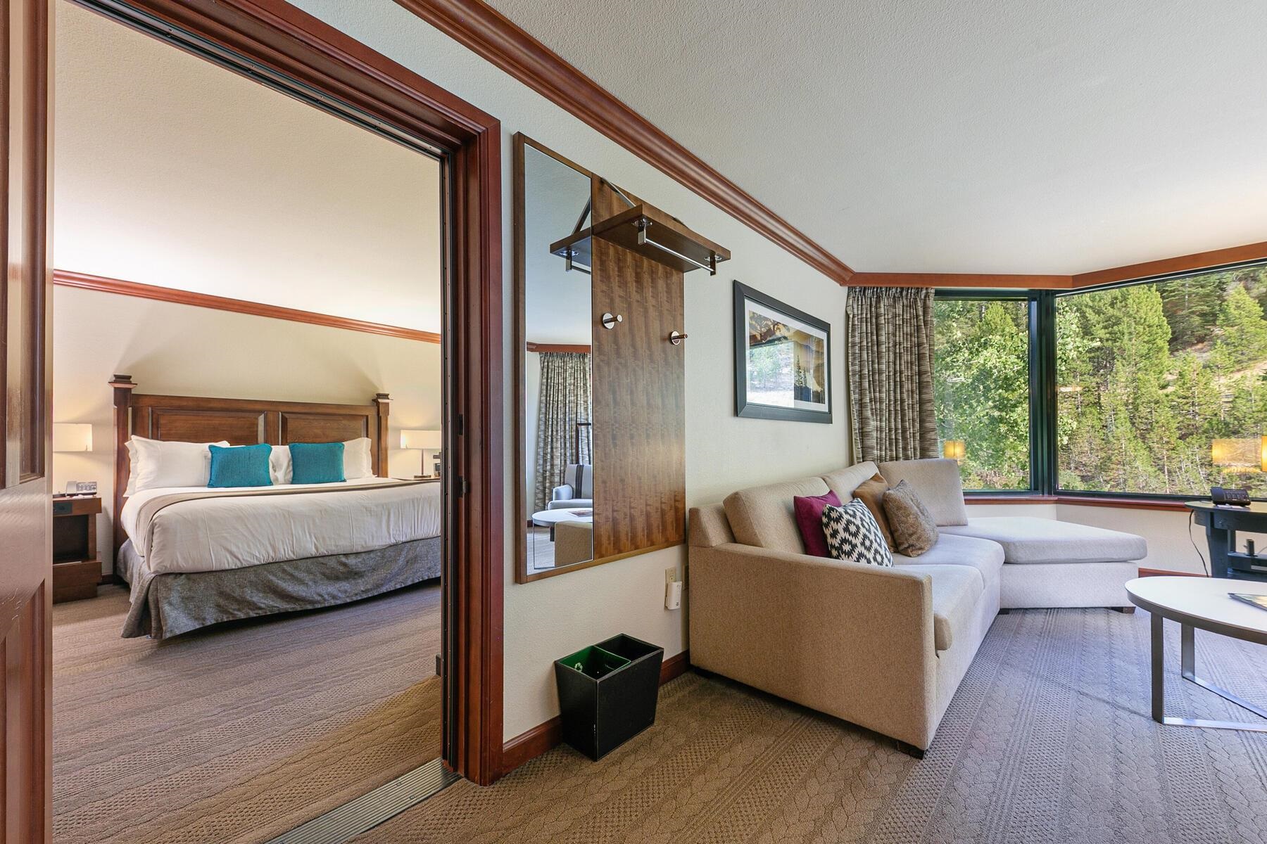 400 Resort Road, Unit 445/447 Olympic Valley, CA 96146 - Photo 23 of 27 a living room with furniture and a large window