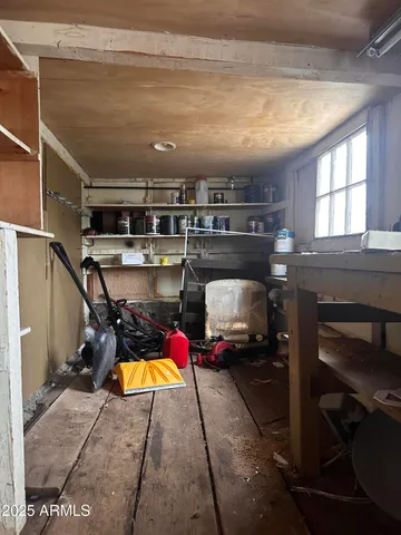 a view of storage and utility room