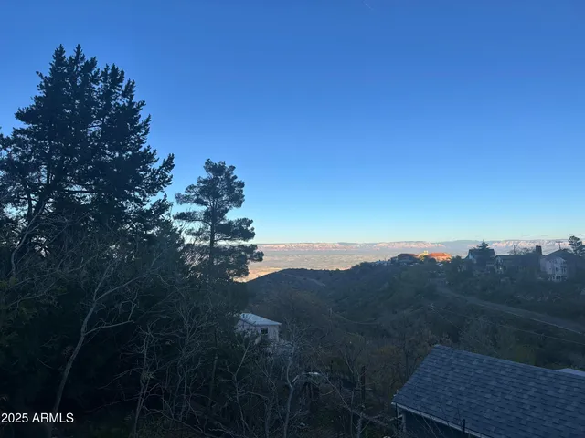 a view of a city with sunset view