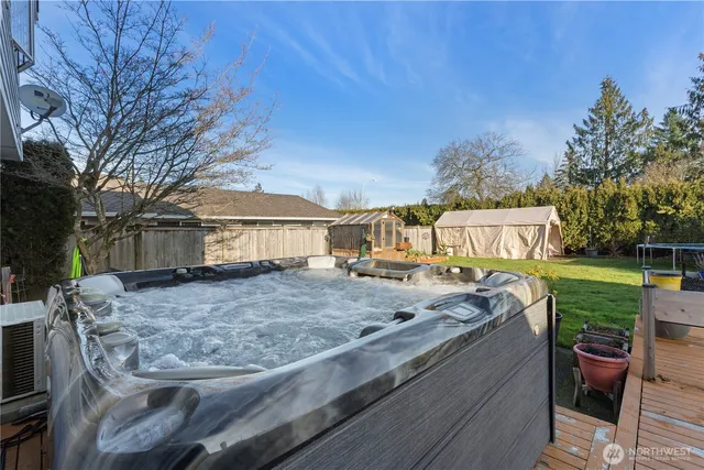 a view of a backyard and a house