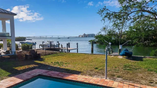 a view of a lake and outdoor space