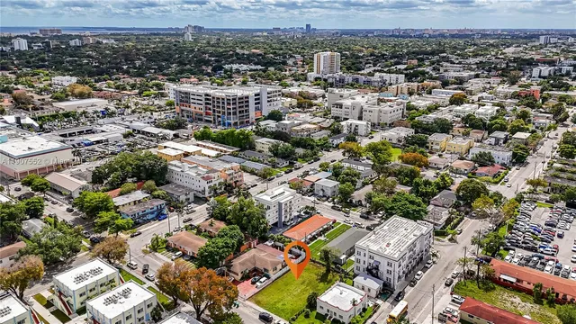 an aerial view of a city